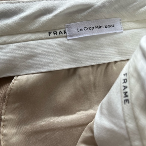 FRAME Le Crop Mini Boot Tan Trousers - Picture 7 of 13